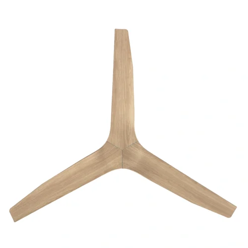 Fanco Infinity-iD DC Ceiling Fan with Remote - White with Beechwood Timber Style Blades 54" bottom view