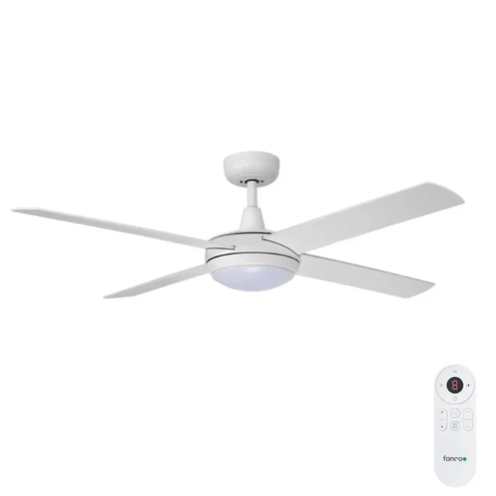 fanco-eco-silent-52-inch-white-with-led-light-and-remote-control