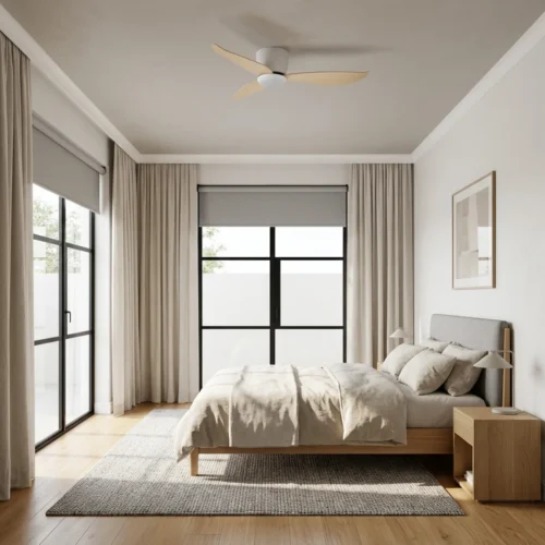 claro-essentials-spirit-dc-44-inches-white-with-timber-style-abs-blades-with-light-in-bedroom-insitu