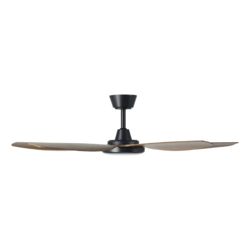 eglo-miami-dc-52-inch-black-with-new-teak-blades-with-cct-led-light-side-view