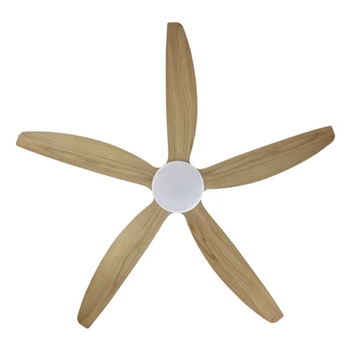 eglo-miami-dc-60-inch-white-with-blackbutt-blades-with-cct-led-light-bottom-view