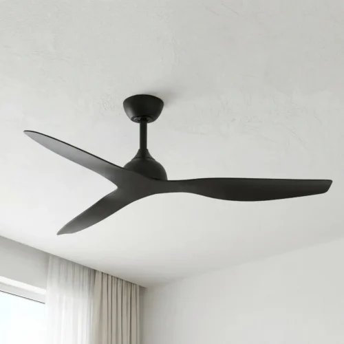fanco-eco-style-dc-52-inch-black-no-light-installed-in-modern-ceiling