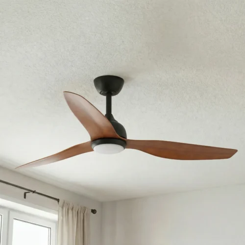 fanco-eco-style-dc-52-inch-white-with-beechwood-blades-with-cct-led-light-close-up