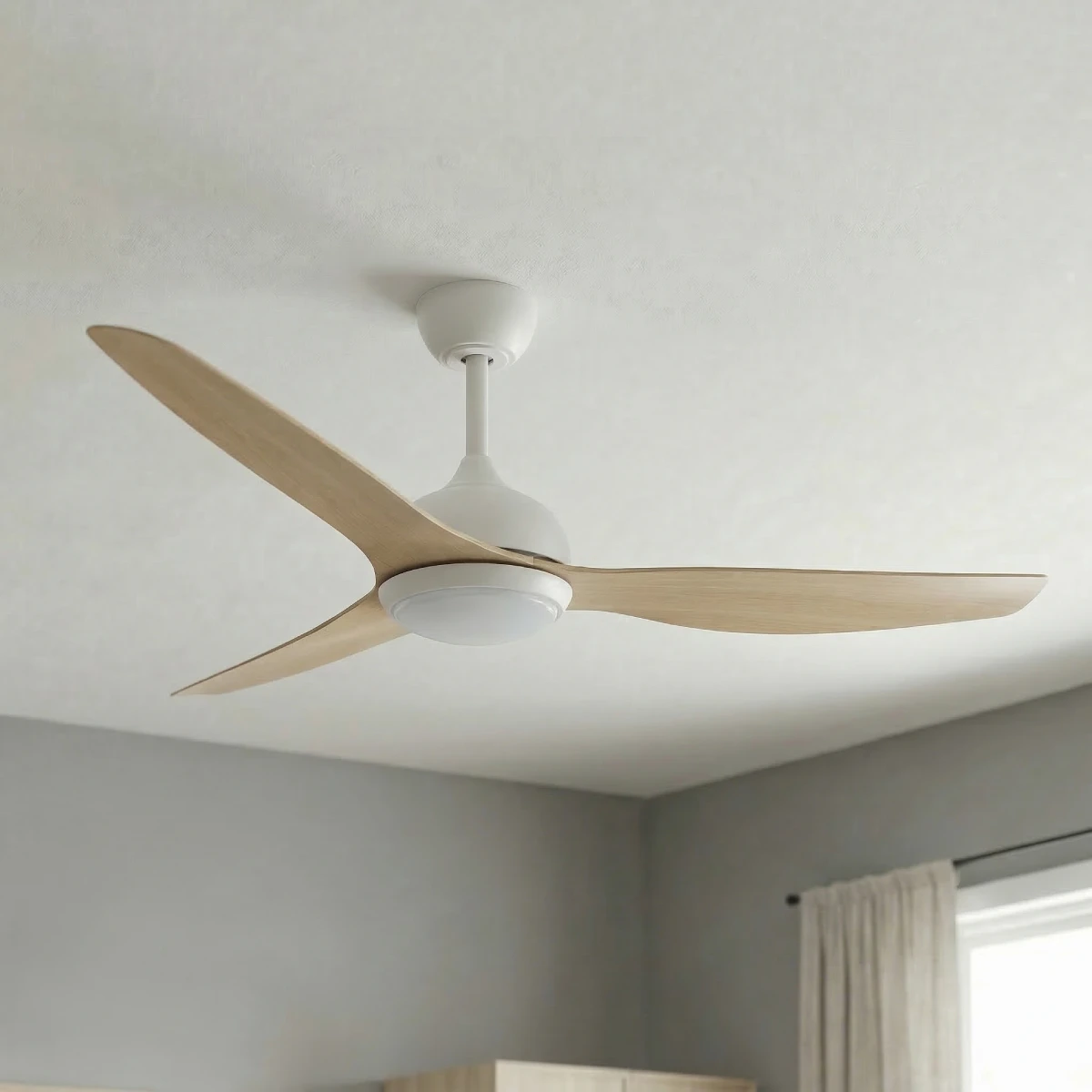 fanco-eco-style-dc-60-inch-white-with-beechwood-close-up-with-cct-led-light