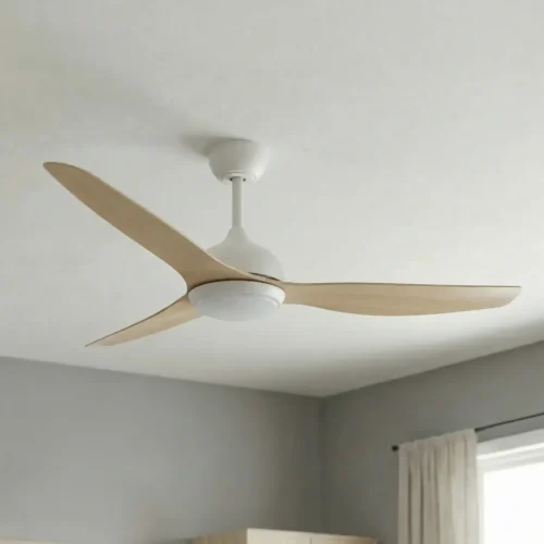 fanco-eco-style-dc-60-inches-white-beechwood-with-light-close-up-insitu