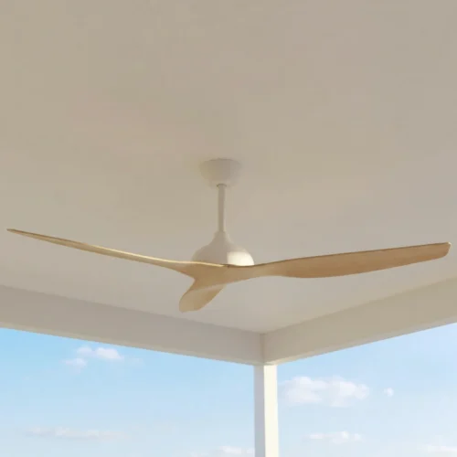 whisper-ip66-58-inch-white-with-light-oak-blades-no-light-installed-in-covered-outdoor-ceiling