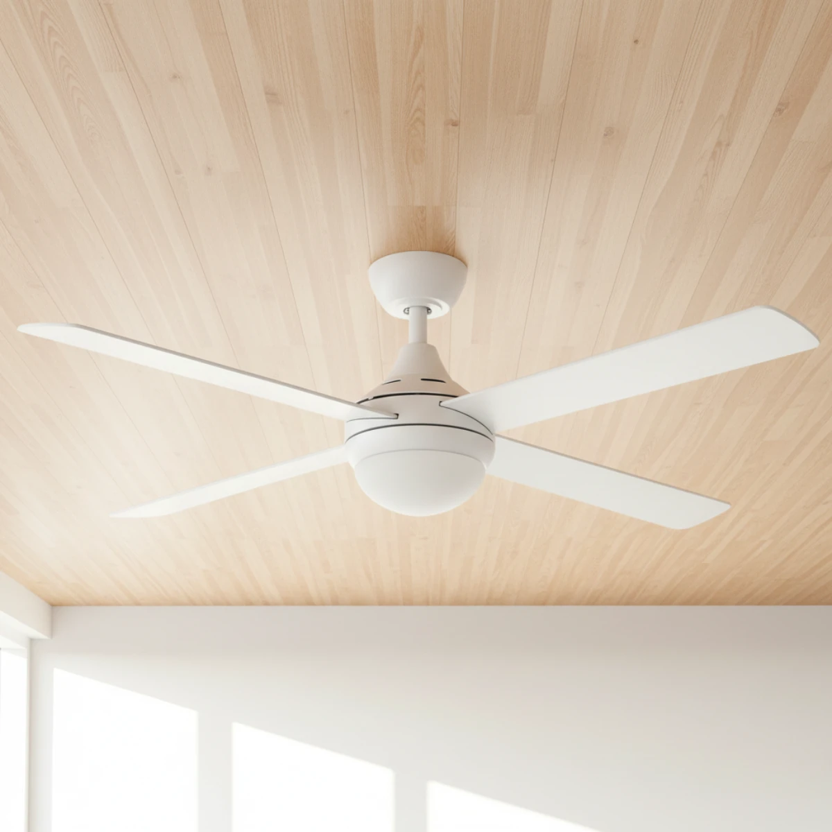 claro-essentials-cooler-ac-ceiling-fan-52-inch-with-cct-led-light-white-installed-in-modern-ceiling