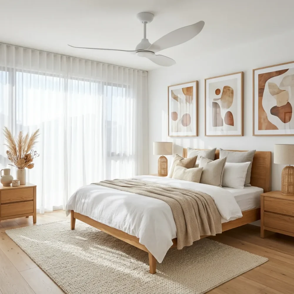 claro-essentials-allure-dc-52-inch-ceiling-fan-no-light-in-bedroom-insitu