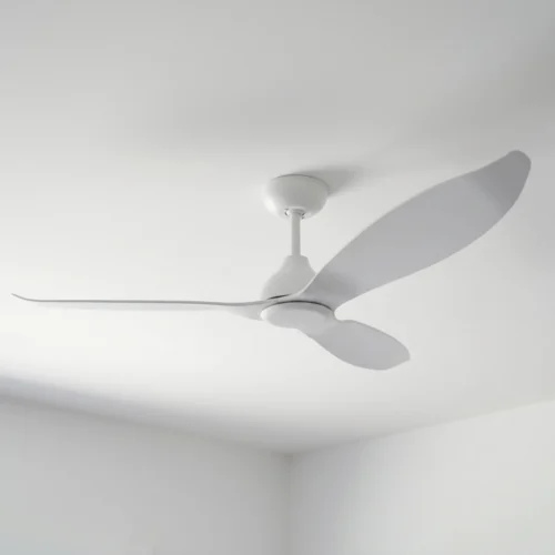 claro-essentials-allure-dc-52-inch-ceiling-fan-no-light-in-white-ceiling-close-up-view