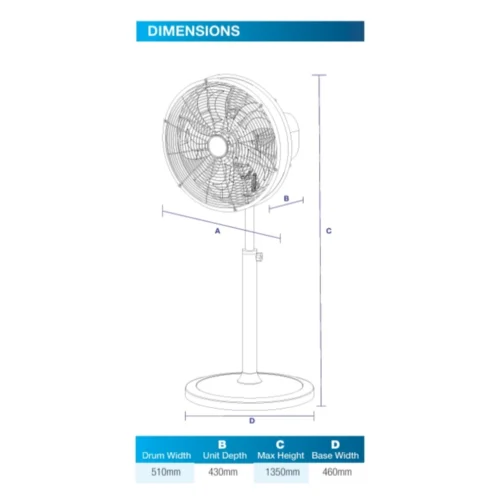 ventair-pedestal-drum-18-inch-black-dimensions-square